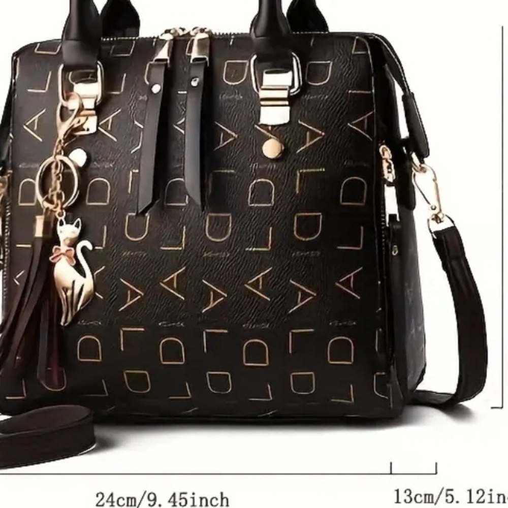 Aldo Coffee Brown and Gold Handbag - Picture 4 of 4